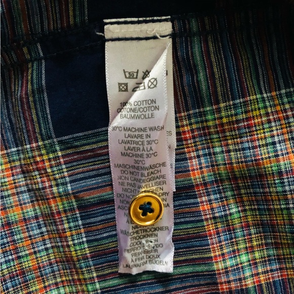 Paul Smith Checkered Cotton Shirt in Blue Made in Italy Size S - Picture 6 of 10